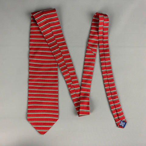 SAVILE ROW Red Stripe Silk Tie