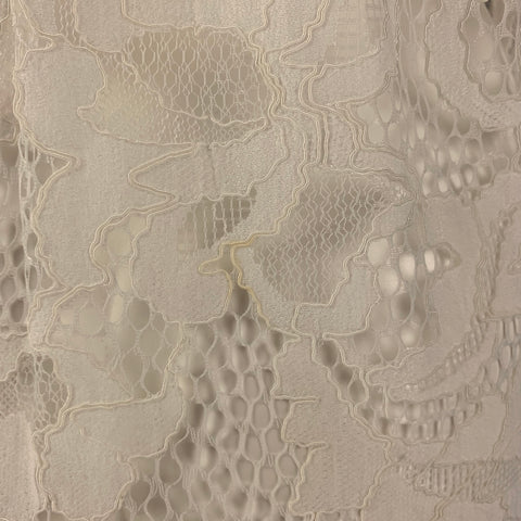DIANE VON FURSTENBERG Talla 8 Camisa con botones de encaje blanco de mezcla de algodón