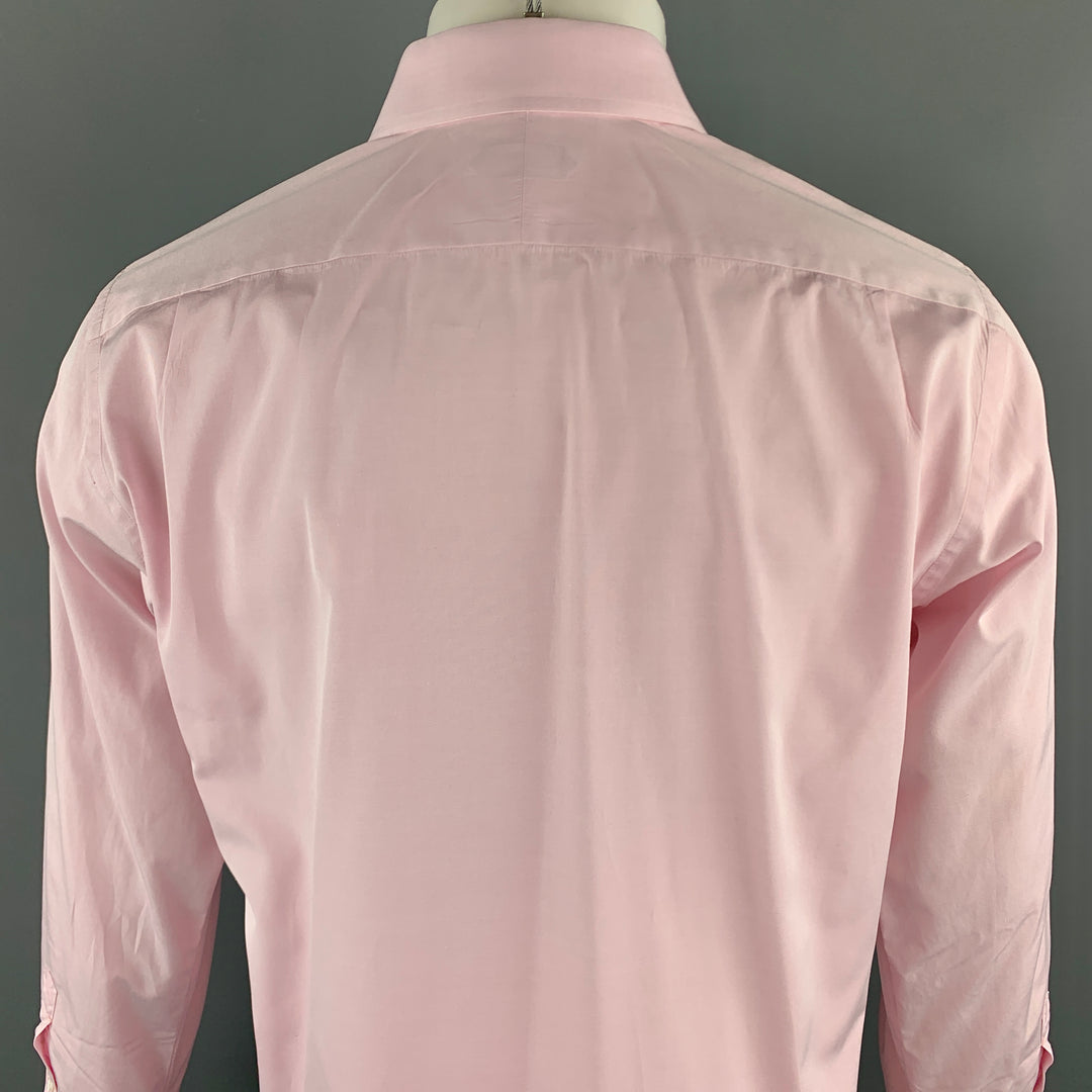 TOM FORD Size M Pink Cotton Button Up Pointed Collar Long Sleeve Shirt