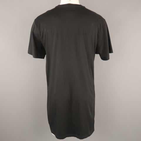 GAULTIER2 by JEAN PAUL GAULTIER Size XS Black Cotton Crew-Neck Slit Side T-shirt