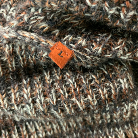 MISSONI Size L Brown Knitted Wool Toggle Closure Coat