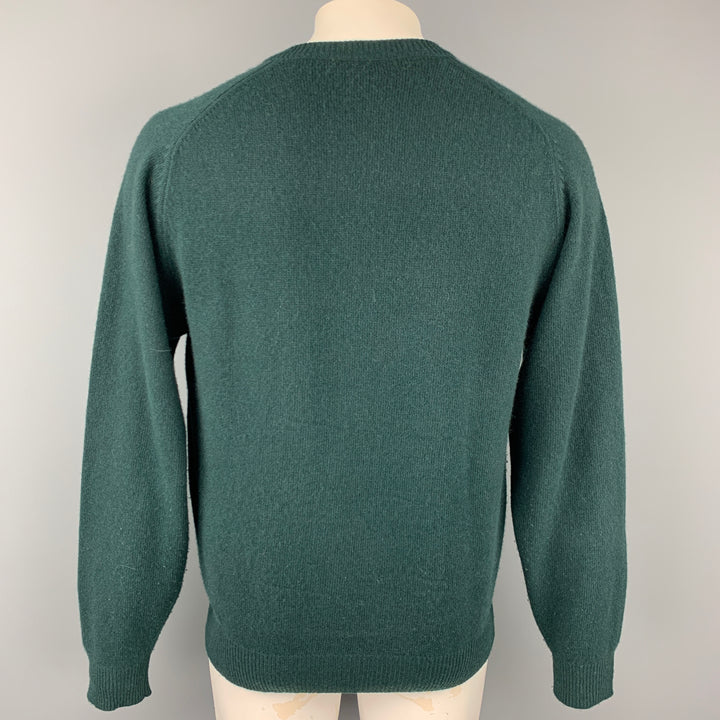 DANFORTH & GIFFT Size L Dark Green Cashmere V-Neck Pullover