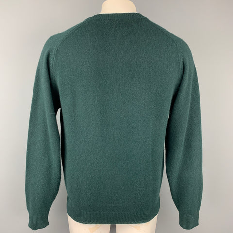 DANFORTH &amp; GIFFT Talla L Jersey de cachemira con cuello en V verde oscuro