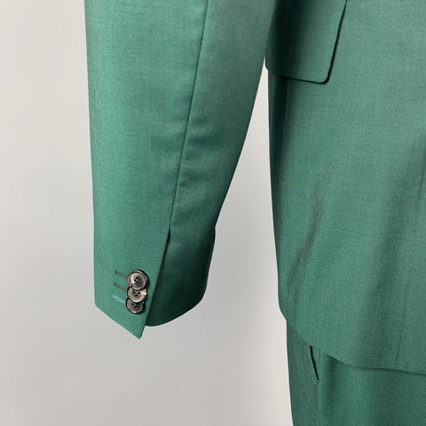 PAUL SMITH Size 38 Green Wool / Mohair Notch Lapel Suit