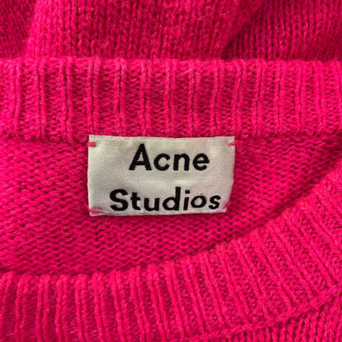 ACNE STUDIOS Size M Pink Solid Wool Kai Reverse Sweater
