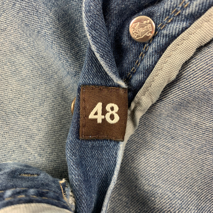 BRUNELLO CUCINELLI Taille 32 Jean bleu clair délavé avec braguette boutonnée