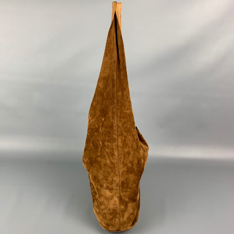 THE ROW Tan Suede Bindle Three Shoulder Bag