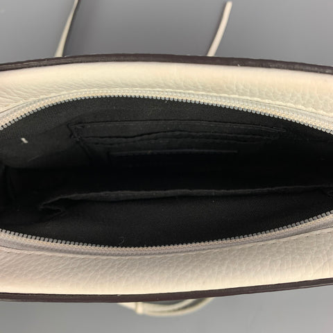 REBECCA MINKOFF White & Black Leather Cross Body Bag