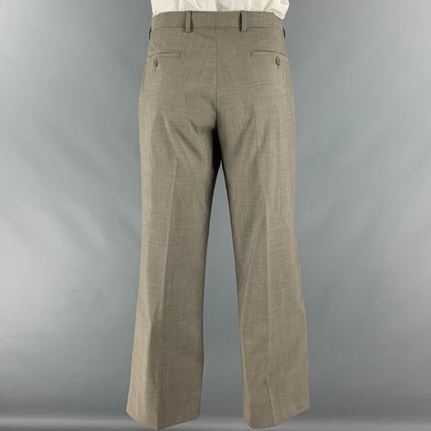 EMPORIO ARMANI Size 42 Taupe Solid Wool Notch Lapel Suit