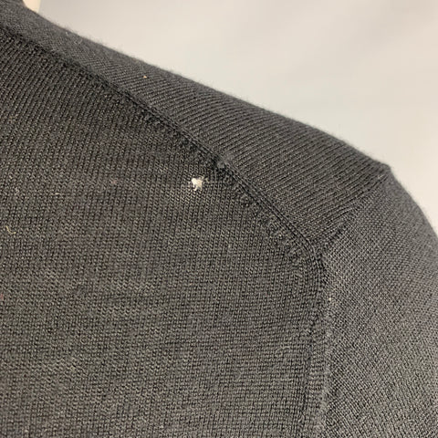 PAUL SMITH Size S Black Red Merino Wool Polo Pullover