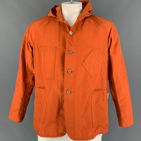 POST O'ALLS x BATTENWEAR Size L Orange Cotton Nylon Hooded Jacket