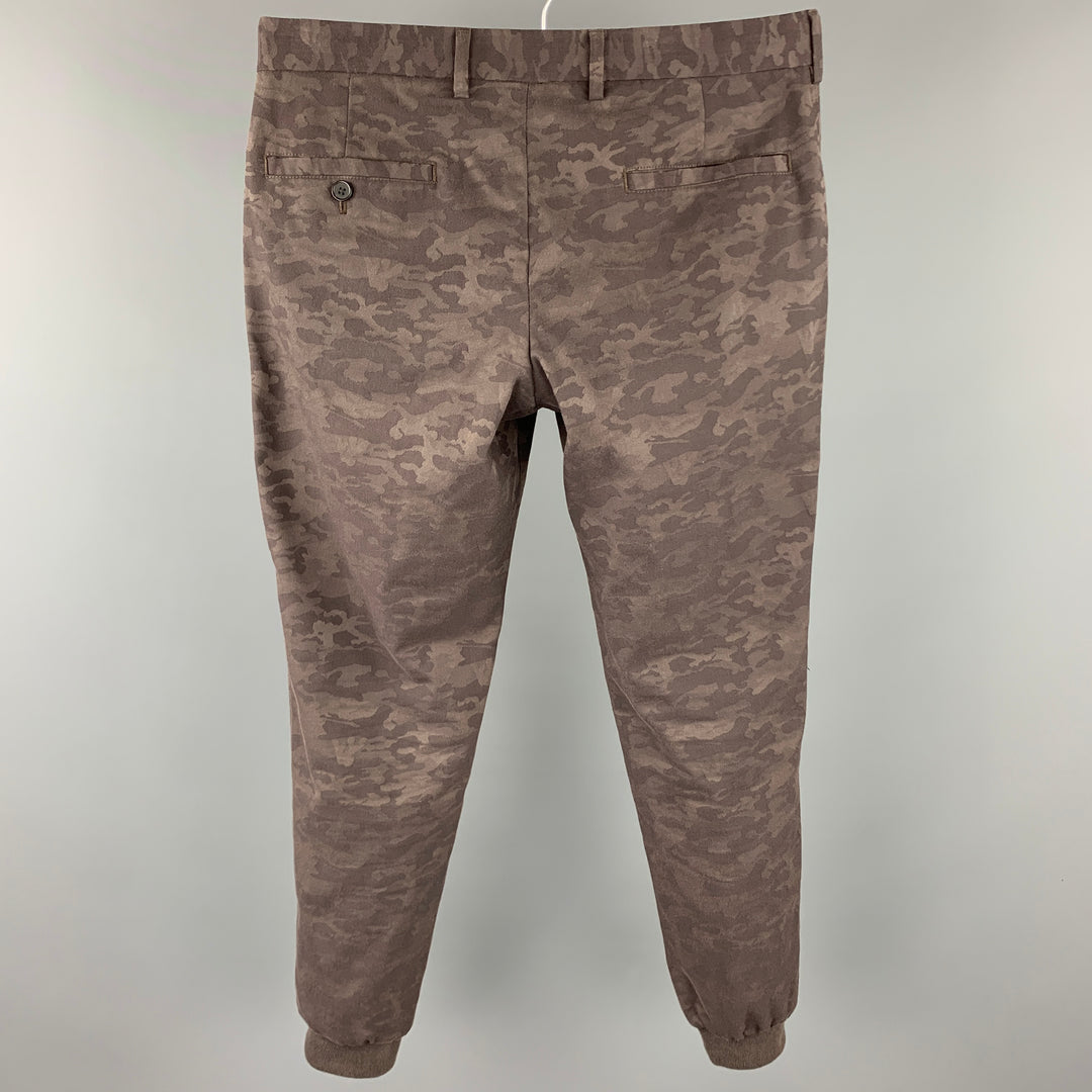 CLUB MONACO Size 30 Grey Camouflage Cotton Zip Fly Casual Pants