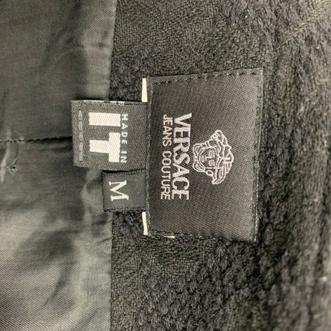 VERSACE JEANS COUTURE Size M Black Jacquard Zip Up Jacket