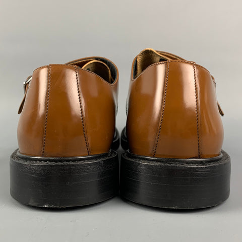 CALVIN KLEIN 205W39NYC Size 10.5 Brown Leather Double Monk Strap Loafers