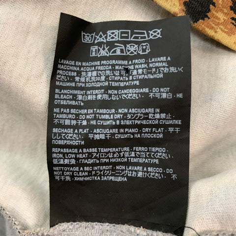 SAINT LAURENT Size M Black Brown Grey Cotton Crew-Neck T-shirt