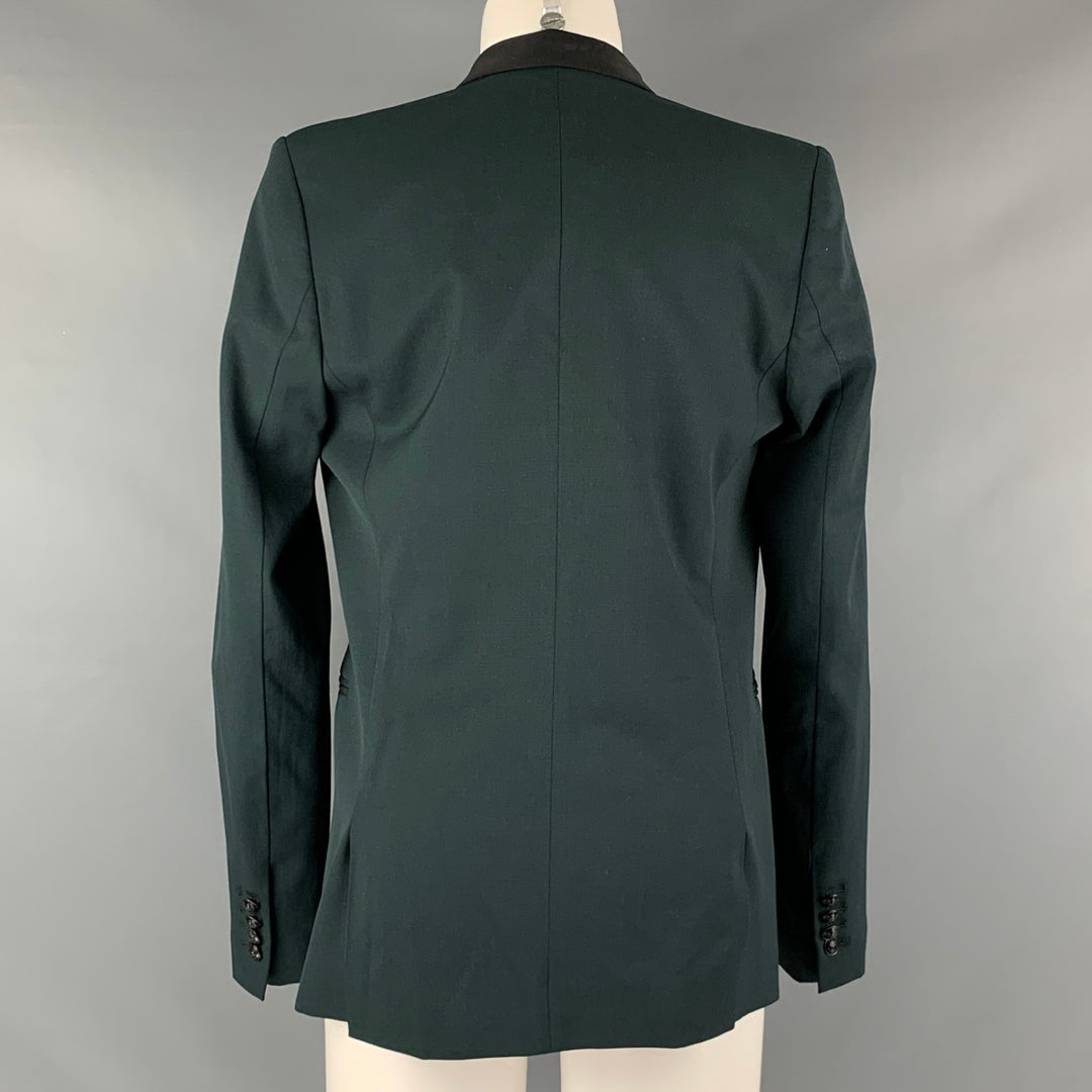 THE KOOPLES Size 4 Green Black Wool Elastane Jacket