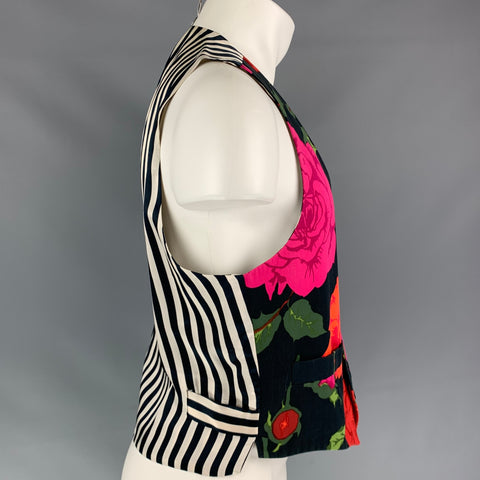 CHEAP and CHIC by MOSCHINO Talla 40 Chaleco abotonado de algodón floral multicolor