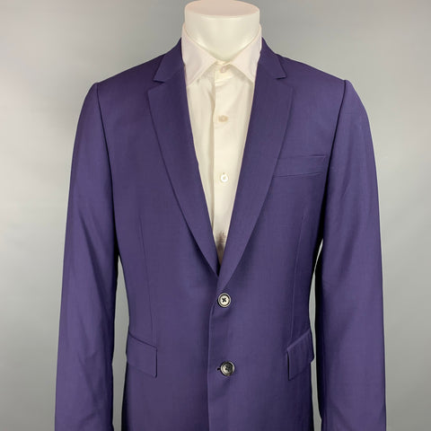 PS by PAUL SMITH Size 42 Purple Wool Notch Lapel Sport Coat