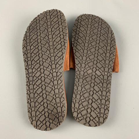BLOOMINGDALE'S Size 9 Brown Suede Slip On Sandals