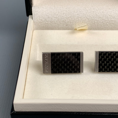 MONT BLANC Black Stainless Steel Cuff Links