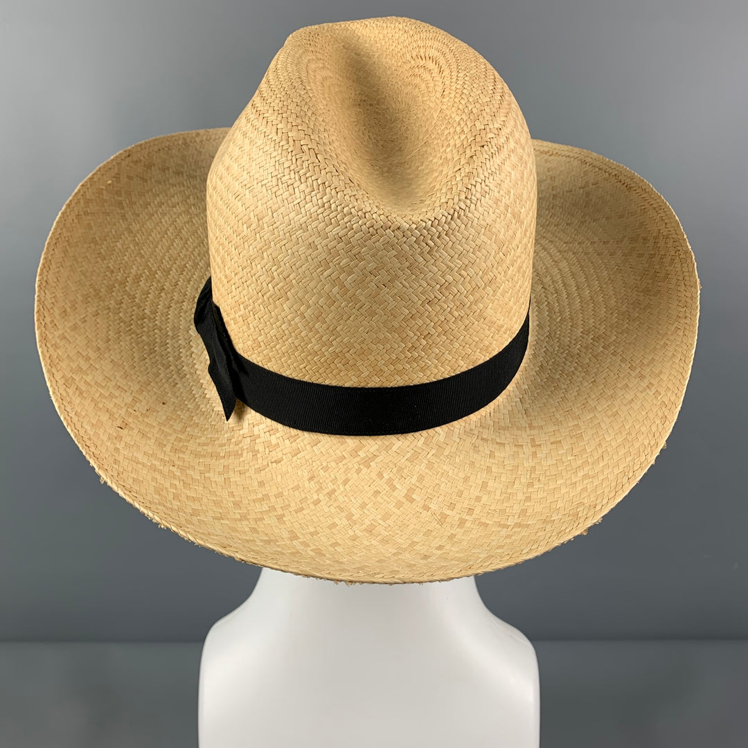 Vintage LOCK & CO HATTERS Size M Beige Straw Hats