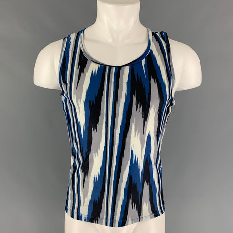 MISSONI SPORT Size S Blue Gray White Marbled Nylon Tank Top