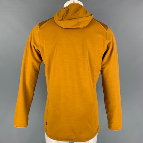 FJALLRAVEN Size M Mustard Fleece Hoodie Sweatshirt