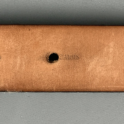 LOUIS VUITTON Size 36 Black Solid Leather Belt