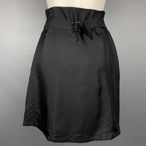 Vintage JEAN PAUL GAULTIER Size 4 Black Polyester / Cotton Skirt Suit