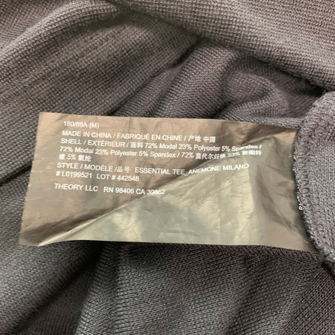THEORY Taille M T-shirt en jersey de mélange de modal gris anthracite