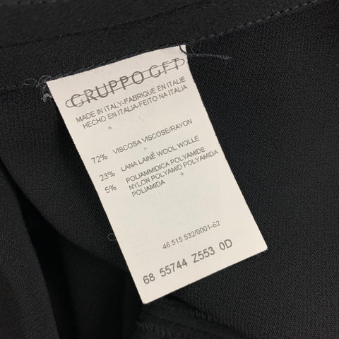 VALENTINO Pantalon habillé à jambe large en viscose noire taille 8
