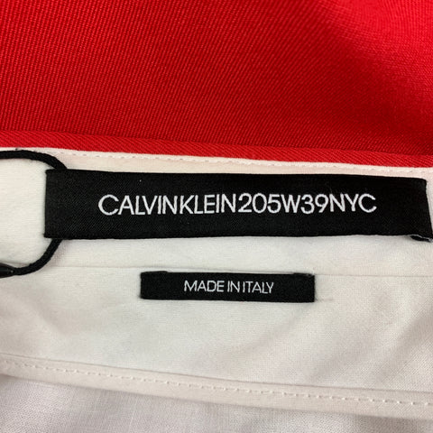 CALVIN KLEIN 205W39NYC Size 32 Red Wool Zip Fly Dress Pants