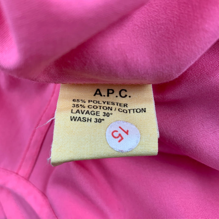 A.P.C. Size S Pink Polyester / Cotton Button Up Long Sleeve Shirt