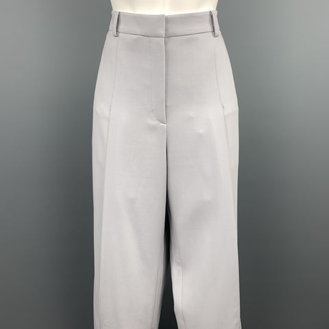 GIORGIO ARMANI Size 14 Grey Virgin Wool Pleated Dress Pants