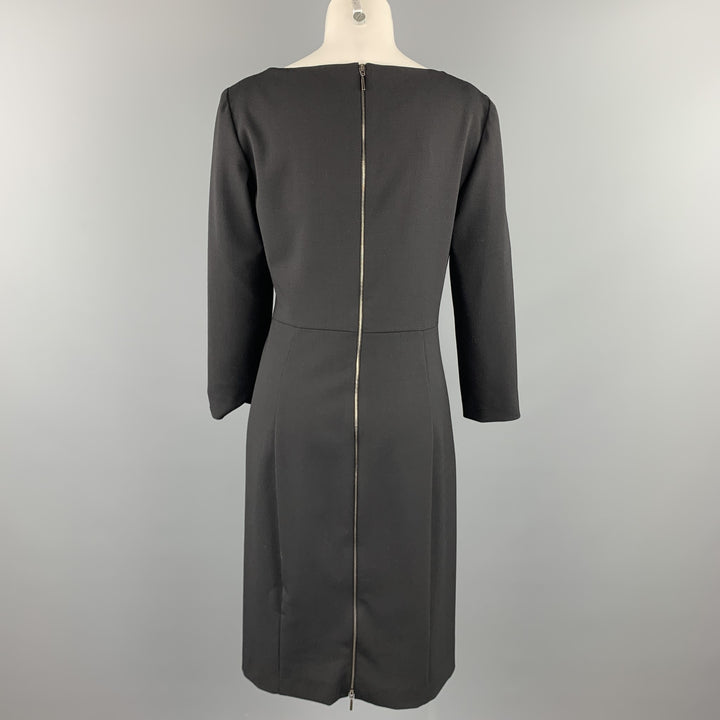 ARMANI COLLEZIONI Size 8 Black Wool Blend Shift Dress