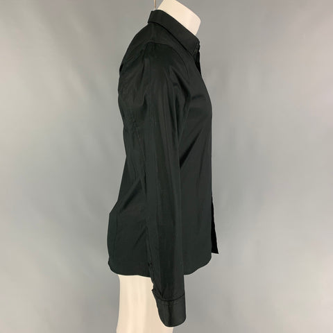 HUGO BOSS Size S Black Cotton Button Up Long Sleeve Shirt