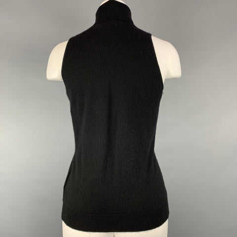 RALPH LAUREN Black Label Size L Black Cashmere / Polyester Turtleneck Pullover