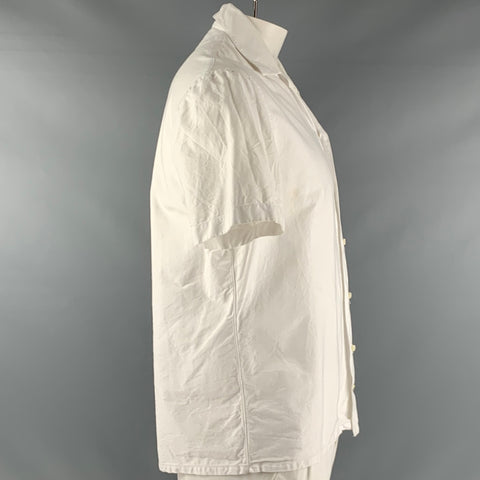 EIDOS Camisa Manga Corta Un Bolsillo Algodón Blanco Talla L
