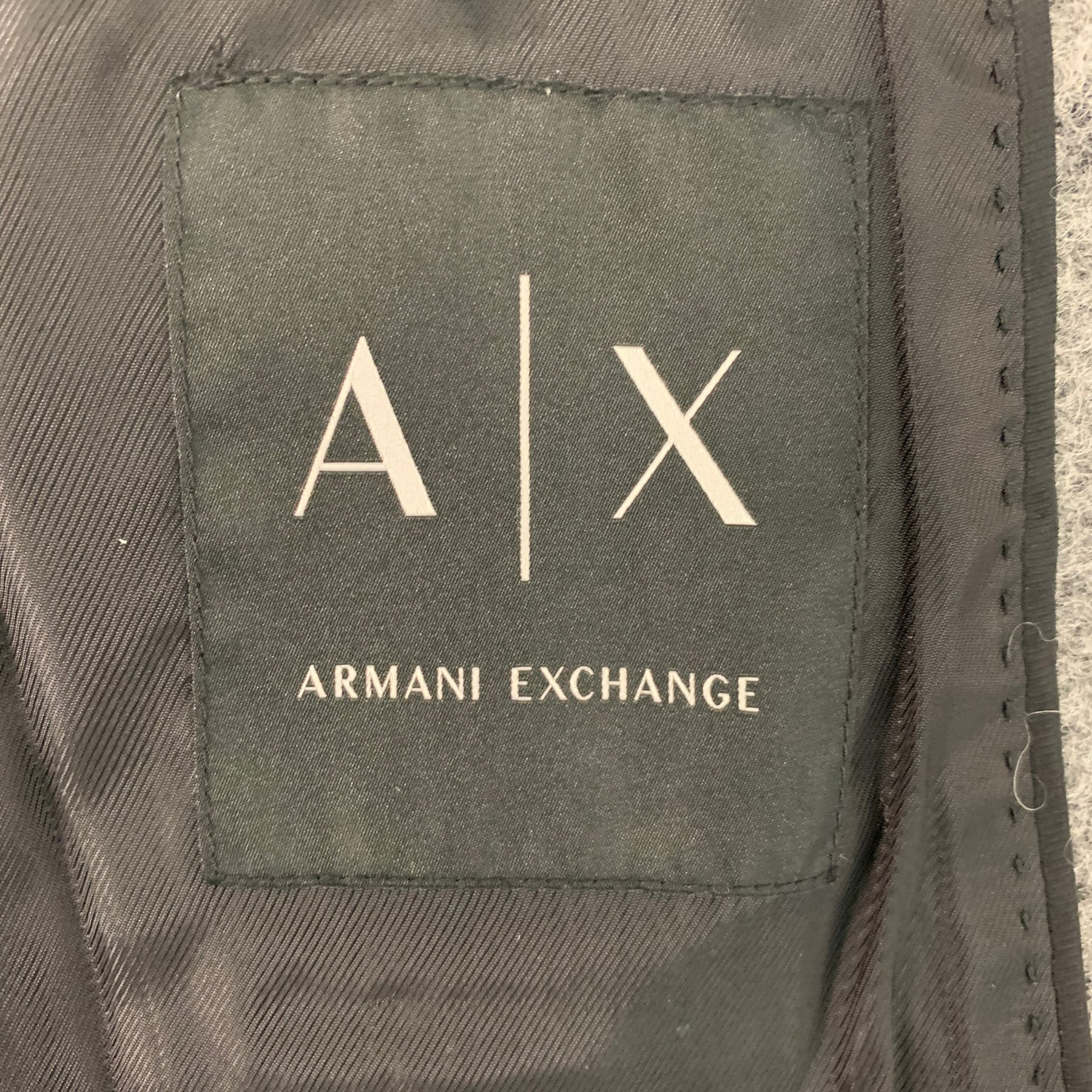 ARMANI EXCHANGE Chest Size 40 Size 40 Grey Black Ombre Wool Blend