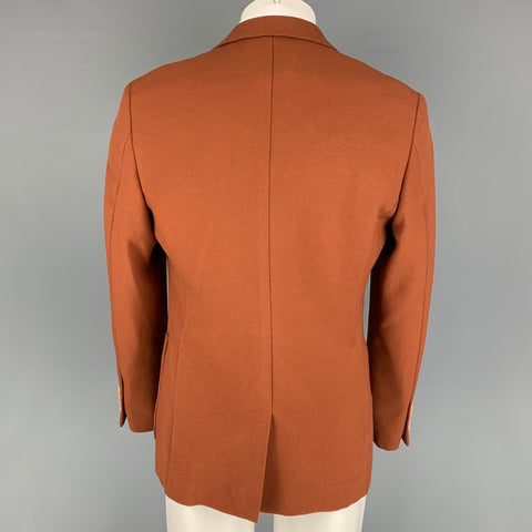 BENJAMIN BARKER Size 38 Copper Wool Notch Lapel Slim Fit Sport Coat