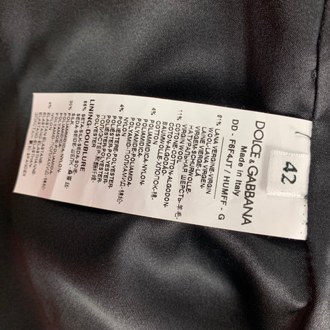 DOLCE &amp; GABBANA Vestido de tweed en mezcla de lana virgen negro talla 6