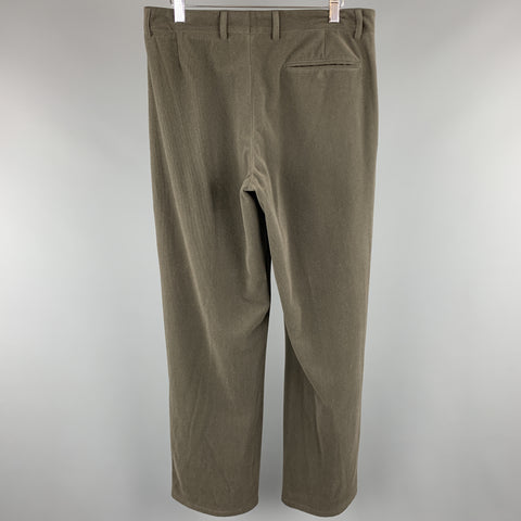 ARMANI COLLEZIONI Size 32 x 34 Slate Textured Polyester Dress Pants