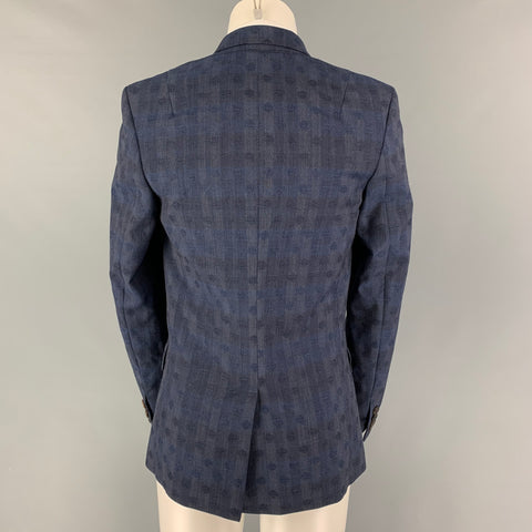 PS by PAUL SMITH Size S Navy Pattern Notch Lapel Jacket Blazer