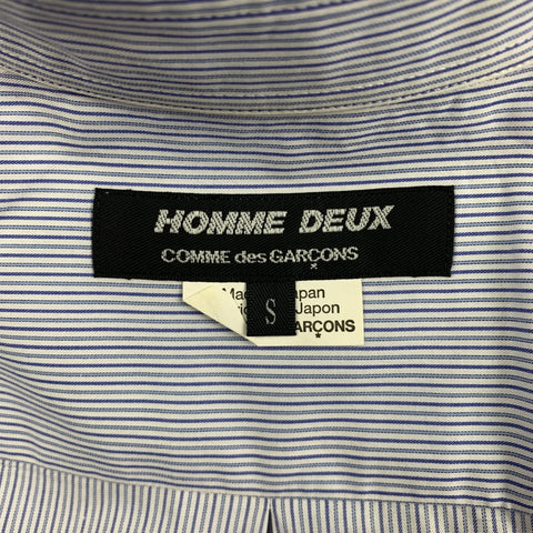 COMME des GARCONS HOMME DEUX Size S Blue White Black Mixed Patterns Long Sleeve Shirt