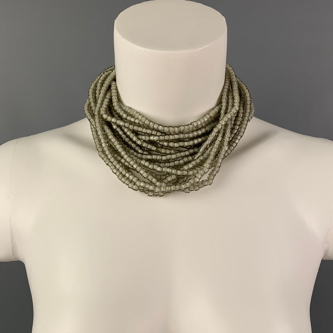 GIORGIO ARMANI Clear Crystal Choker Necklace