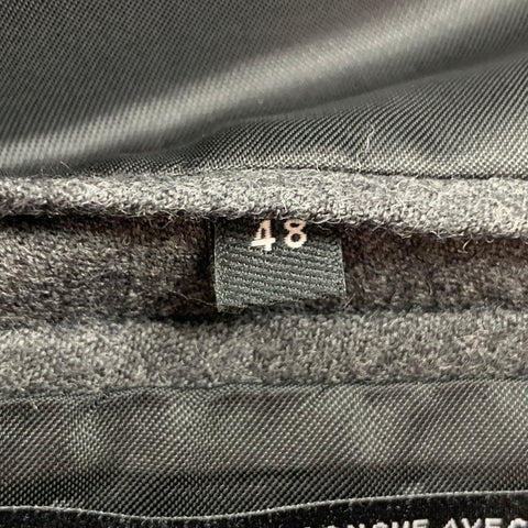 THE KOOPLES Size 38 Charcoal Black Wool Peak Lapel Sport Coat