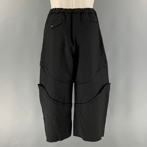 COMME des GARCONS Size M Black Polyester Drop-Crotch Casual Pants