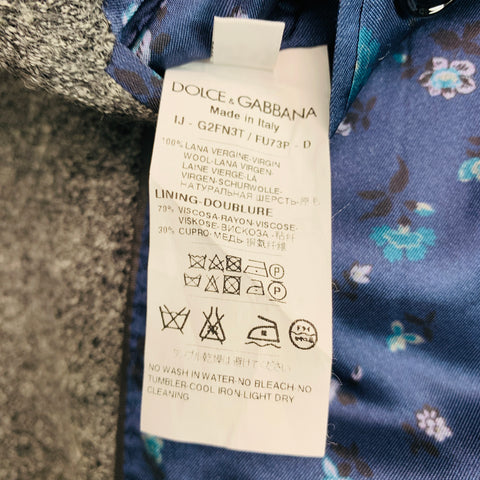 DOLCE & GABBANA Size 40 Grey Black Heather Wool Peak Lapel Sport Coat