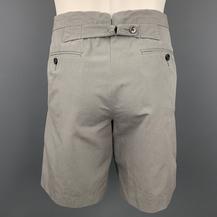 CLUB MONACO Talla 36 Pantalones cortos con cremallera de algodón gris