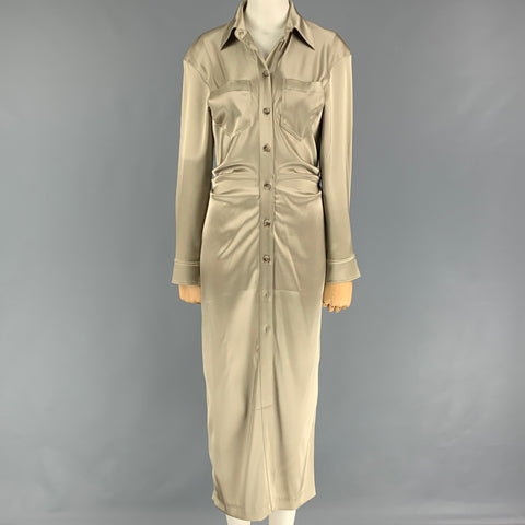 NANUSHKA Size XS Moss Triacetate Blend Shirt Dress